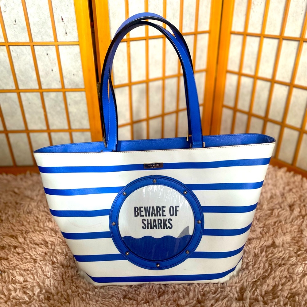 Kate Spade Beware of Sharks Tote